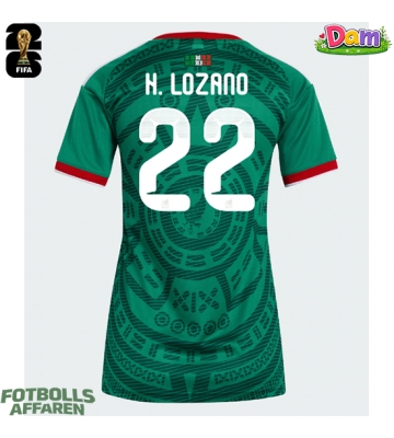 Mexiko Hirving Lozano #22 Hemmatröja Kvinnor VM 2026 Kortärmad